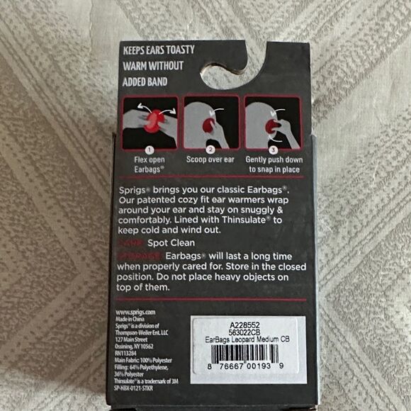 Sprigs Leopard Medium Earbags Bandless Ear Warmers - Picture 2 of 6